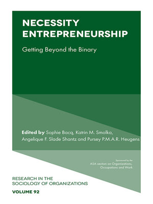 cover image of Necessity Entrepreneurship